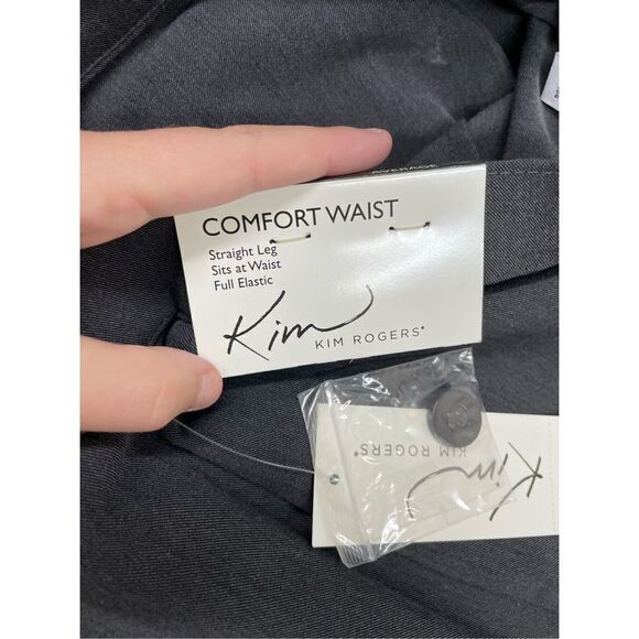 NWT Kim Rogers Heather Charcoal Average 14 Women’s Dress Pants- Straight Leg - Picture 5 of 5